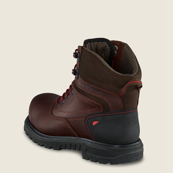 Botas de Trabajo Red Wing Mujer Marrom/Negros - Brnr Xp - 6-Inch Waterproof Safety Toe - 382-YGMKUD